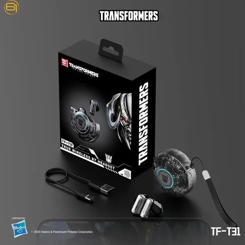 Miniatura 8 de Transformers Auriculares T31, auriculares inalámbricos Bluetooth para juegos con micrófono, auriculares de baja latencia en los oídos, cancelación