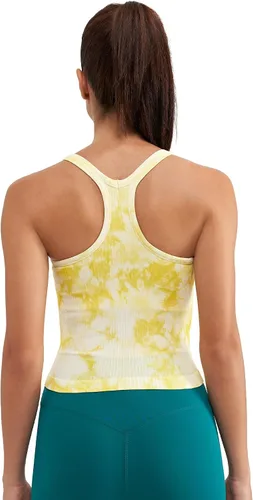 Miniatura 123 de sphinx cat - Camiseta corta de entrenamiento para mujer, camiseta sin mangas, acanalada, con espalda cruzada y brasier integrado