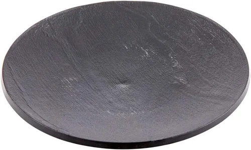 Miniatura 2 de Restaurantware Platos de servir de 5 x 5 pulgadas, 100 tablas redondas de charcutería, imitan el aspecto de platos de plástico negro pizarra, sirven
