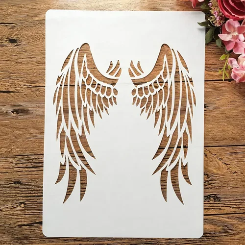 Miniatura 6 de TIAMECH Plantilla A4 reutilizable de líneas de símbolos pequeños para pintar, plantilla de capas de textura de cuadrícula, arte de pared