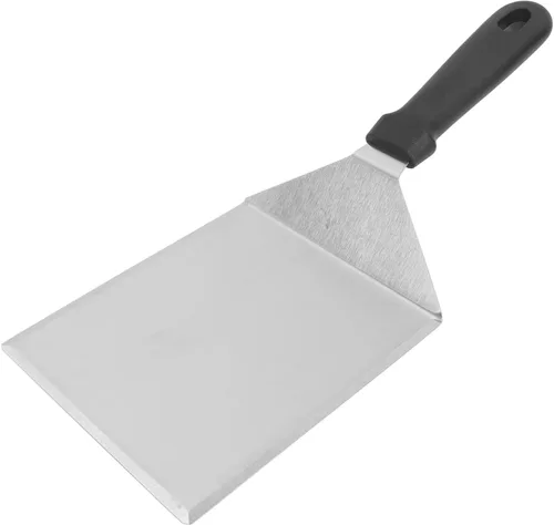 Espátula de pizza de acero inoxidable, espátula de cocina para pasteles, pizza, panqueques, salteado (espátula, mango de plástico)