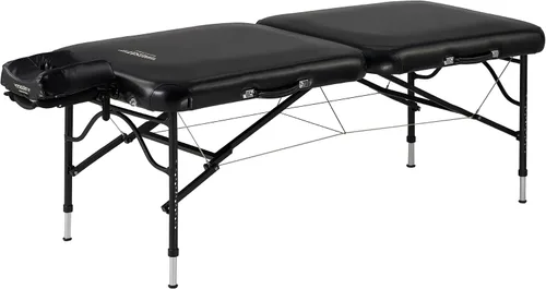 Master Massage StratoMaster LX - Mesa de masaje portátil de aluminio ultraligera de 30 pulgadas, cama de tatuaje, mesas de pestañas, color negro