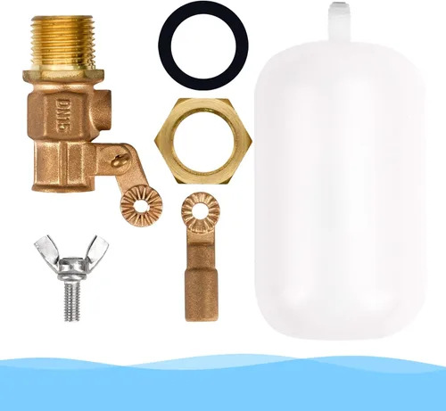 Miniatura 4 de Válvula de flotador de 1/2 pulgada de latón con brazo ajustable Válvula de control de nivel de agua de 60 PSI llenado y apagado automático