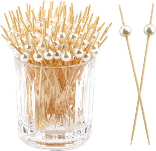Miniatura 20 de 100 piezas de palillos de cóctel para bebidas, decoraciones de San Valentín, palillos de dientes elegantes para aperitivos, palillos de dientes