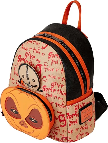 Miniatura 5 de Loungefly Trick 'r Treat Sam Pumpkin Cosplay Mini Mochila Mochilas de Halloween, Beige Bronceado, Classic