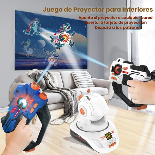 Miniatura 3 de Juego de 2 Pistolas de Etiqueta Láser con Proyector, Juego de Disparos Lazer para Niños, Adolescentes y Adultos con Pantalla de Puntuación LED