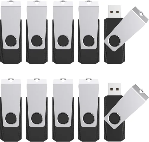 Miniatura 10 de TOPESEL Unidad flash USB 3.0 de 64 GB, paquete de 10 unidades a granel, memoria USB para respaldo de almacenamiento de datos, disco de memoria