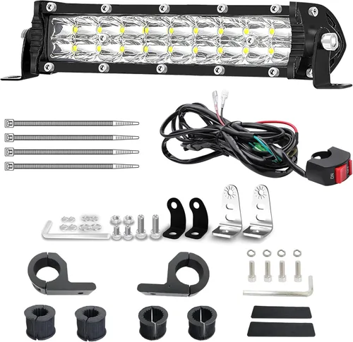 Miniatura 22 de Barra de luz LED delgada de 7 pulgadas para camión tractor, 12 V-60 V, pequeñas luces LED de trabajo todoterreno, luces antiniebla auxiliares 60 W
