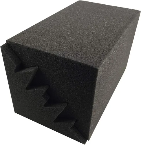 Miniatura 2 de JBER Paquete de 8 trampas de espuma acústica para bajos, 12 x 7 x 7 pulgadas, paneles de pared acolchados insonorizados, acabado de bloque