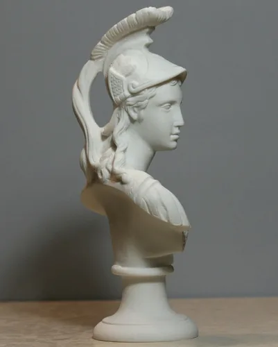 Miniatura 4 de greekartshop Generic Athene Goddess of Wisdom Athena Minerva - Escultura de estatua de mármol fundido con busto de 9.84 pulgadas