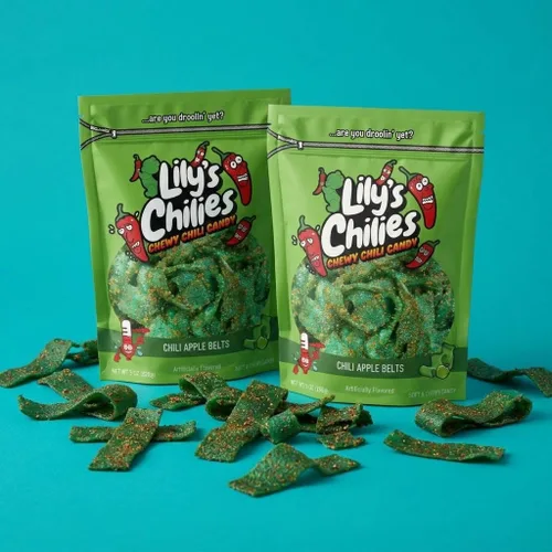 Lilys Chilies, Caramelos masticables agrios y chiles (cinturones de manzana con chile)