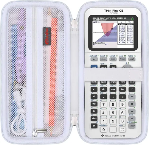 Miniatura 11 de Elonbo Funda de transporte para calculadora gráfica a color Texas Instruments TI-84 Plus CE/TI-84 Plus/TI-83 Plus/TI-83 Plus CE, bolsillo de malla