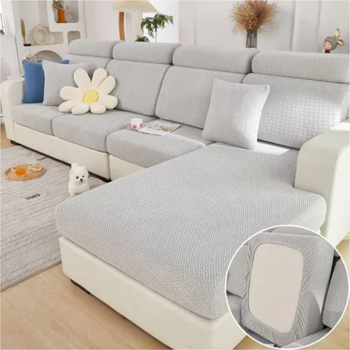Miniatura 9 de Funda mágica universal para interior de sofá, funda de sofá resistente al desgaste, funda de sofá modular en forma de L, diván con cojín separado