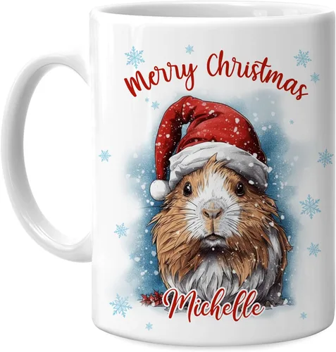 Miniatura 52 de Hyturtle Regalos personalizados para amantes de los osos – Taza de café de cerámica con nombre personalizado de oso con sombrero de Papá Noel