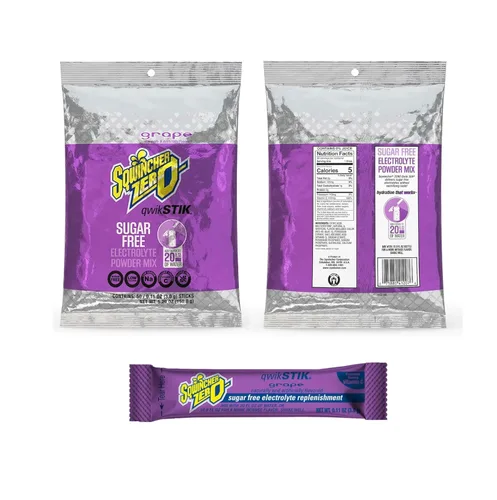 Miniatura 3 de Qwik Stik - Paquete de 500 paquetes de hidratación en polvo, varios sabores populares (naranja, uva, ponche de frutas, bayas mixtas, sandía)