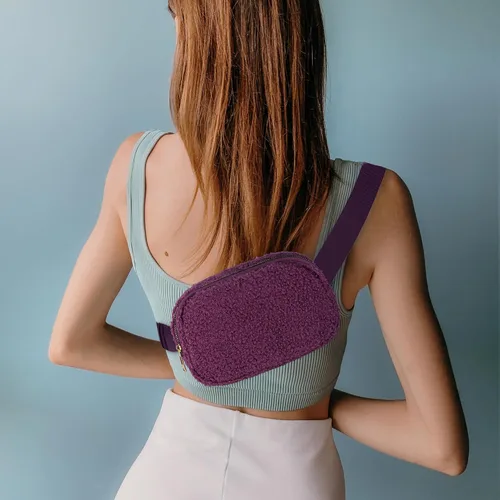 Miniatura 220 de Riñonera cruzada para mujeres y hombres, bolsa para cinturón para senderismo con correa ajustable, riñonera para correr, entrenamiento, deportes