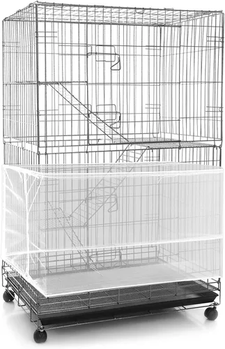 Miniatura 11 de Shappy Jaula grande para pájaros, cubierta de jaula de pájaros, red de malla ajustable suave y aireada para loro periquito guacamayo