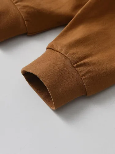 Miniatura 84 de Conjunto de 3 piezas de ropa de bebé recién nacido con estampado de manga larga + pantalones + sombrero