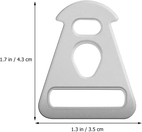 Miniatura 2 de BESPORTBLE Gancho de hebilla triangular para tienda de campaña, hebilla de cuerda triangular de acero inoxidable para acampar al aire libre, toldo