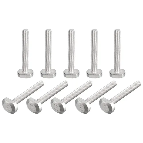 Miniatura 18 de uxcell Pernos de ranura en T, 20 piezas M5x16mm ranura en T Pernos deslizantes Pernos deslizantes 304 Tornillos en forma de T de acero inoxidable