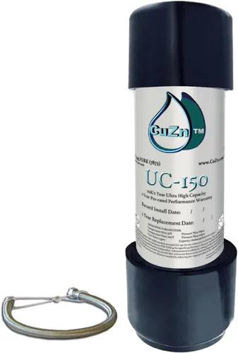 CuZn Filtro de agua debajo del fregadero para grifo del fregadero, 20 K galones o 2 años de vida útil de filtración, reduce PFAs, PFOS, plomo,