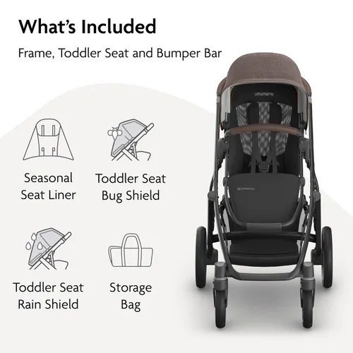 Miniatura 8 de UPPAbaby Vista V3 Cochecito convertible individual a doble para bebé y niño, más de 30 configuraciones, compatible con asiento de automóvil, Owen