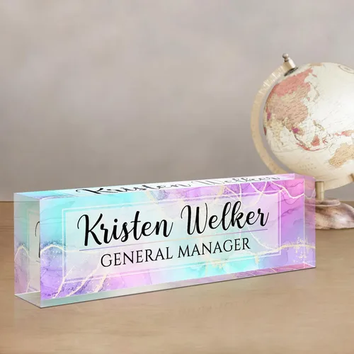 Miniatura 39 de Gowelly Placa de nombre personalizada para escritorio de oficina, placas de nombre personalizadas para escritorio, regalos personalizados