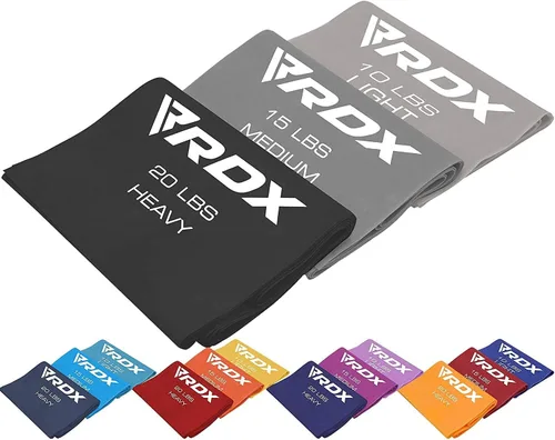Miniatura 9 de RDX Bandas de resistencia TPE 3 niveles 1.5M de largo, certificado REACH RoHS CPSIA, bucle elástico grueso y agradable a la piel, yoga, gimnasio