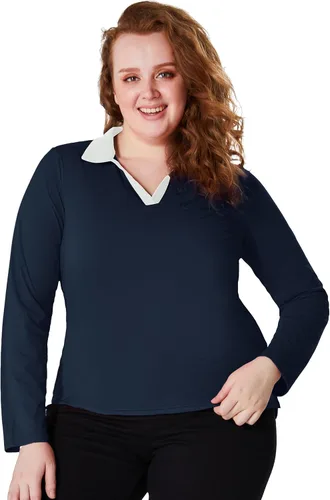 Miniatura 4 de JACK SMITH Polo de golf de manga larga para mujer, cuello en V, atlético, para tenis, absorbe la humedad