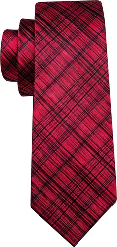 Miniatura 175 de Barry.Wang Juego de corbatas para hombre, corbata de seda a rayas, tejido a cuadros, gemelos formales, negocios, boda