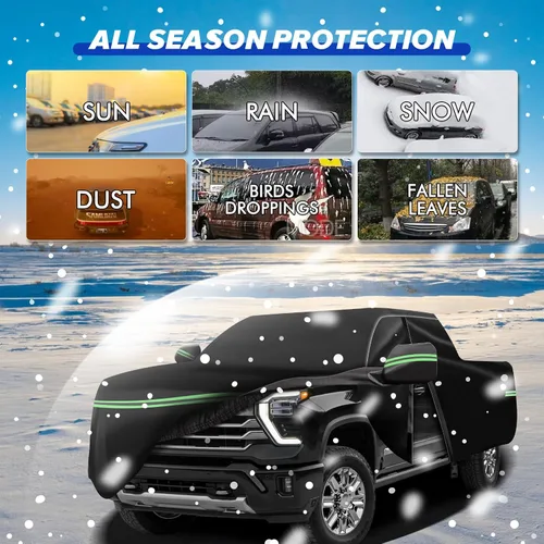 Miniatura 3 de Cubierta de protección para todo tipo de clima, Compatible con Chevrolet Silverado 1500 2018-2023, cubierta de auto completa profesional de 6 capas
