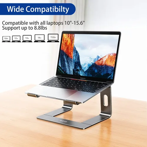Miniatura 3 de BESIGN LS03 - Soporte de aluminio para laptop, soporte ergonómico desmontable para computadora, soporte para portátil compatible con Air, Pro, Dell