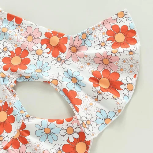 Miniatura 43 de Eadrioss Ropa para bebé niña pequeña, traje de campana de manga corta, camisa de flores para niños, pantalones florales acampanados, ropa de verano