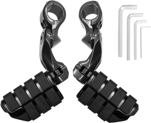 Estriberas de autopista con reposapiés corto en ángulo para Touring Street Glide Road Glide Road King Electra Glide con protector de motor de 1.25