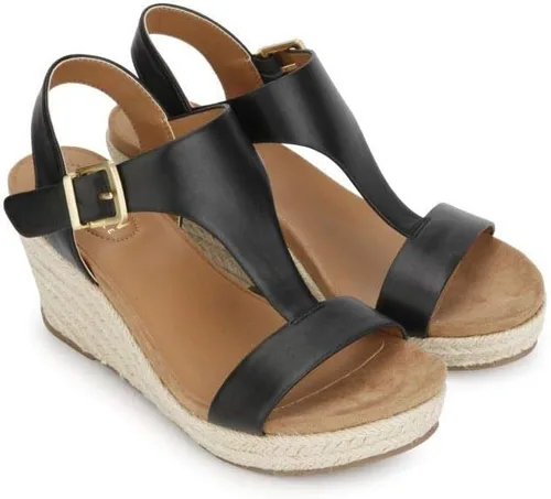 Miniatura 4 de Kenneth Cole REACTION Sandalias de cuña con correa en T para mujer