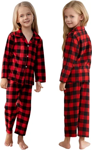 Miniatura 7 de Schbbbta Pijamas familiares de Navidad a juego para parejas, ropa de dormir de manga larga