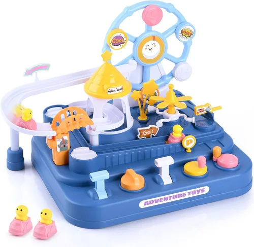 Miniatura 9 de Regalo de Navidad para Niño y Niña de 3 Años - Pista de Carreras de Autos Magnética para Niños Pequeños, Juguetes Educativos Stem para Nietos