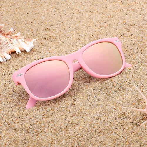Miniatura 2 de Pro Acme TPEE - Lentes de sol polarizados flexibles de goma para bebés y niños de 3 a 10 años (rosa materosa espejado)