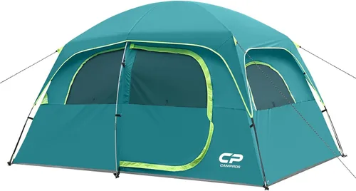 Miniatura 16 de CAMPROS CP Upgraded 6/8 Person Camping Tents, Waterproof Windproof Family Tent with Larger Mesh Windows & Door, Double Layer, Easy Set Up, gris