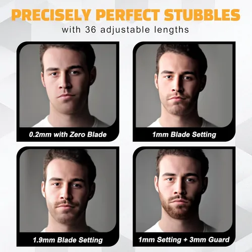 Miniatura 6 de Brio Beardscape V1 Recortador de barba para hombre profesional con cuchilla de cerámica de baja fricción, recortador de pelo inalámbrico profesional