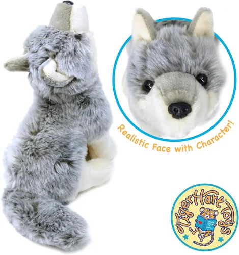 Miniatura 6 de TigerHart Wolcott El Lobo - Peluche de 28 cm, diseño de lobo