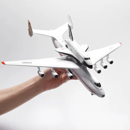 Miniatura 5 de Escala 1:200 An-225 ANTONOV que lleva con espacialeshuttle BURAN Resina Aviones Modelo Diecast para Colección