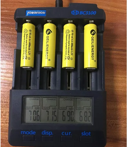 Miniatura 2 de AA tamaño NiCd AA 600mAh 1.2V baterías recargables para lámpara solar luz solar (12 PCS)
