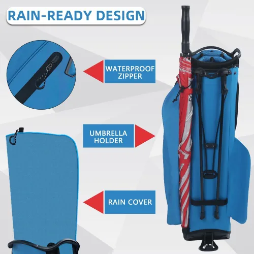 Miniatura 4 de Bolsa de golf de 14 vías, bolsas de golf ligeras con soporte para hombres y mujeres