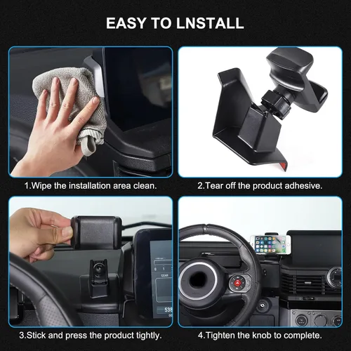 Miniatura 4 de Soporte para teléfono móvil para automóvil, pantalla de navegación compatible con Ineos Grenadier 2020-2026, ajustable, 360°, soporte de teléfono