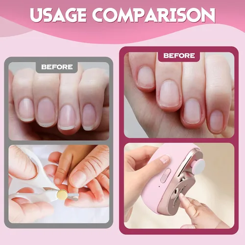 Miniatura 4 de Cortaúñas eléctrico, lima de uñas eléctrica, recortadora de uñas automática 3 en 1 con pulido, molinillo de uñas automático para mujeres, recortador