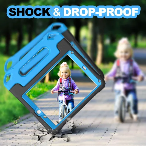 Miniatura 5 de YIHE - Funda infantil para iPad de 9.7 pulgadas con protector de pantalla, mango a prueba de golpes, funda convertible con soporte para iPad 9.7