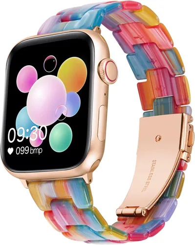 Miniatura 8 de BINLUN Compatible con las bandas de Apple Watch de 38 mm, 40 mm, 41 mm, 42 mm, 44 mm, 45 mm, 46 mm, 49 mm para mujeres y hombres, correas de reloj