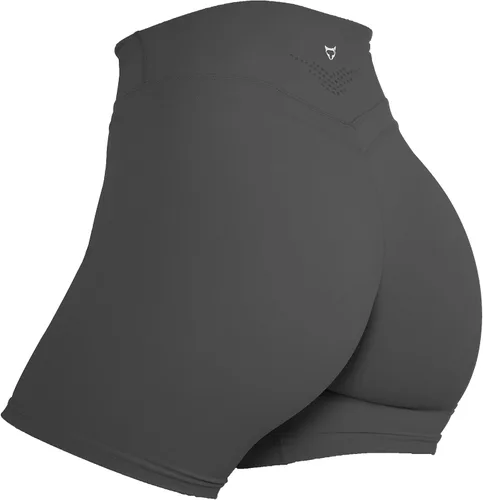 TomTiger - Pantalones cortos de yoga para mujer, con control de abdomen, cintura alta, mallas de ciclista que levantan los glúteos para entrenamiento