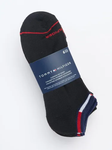 Miniatura 3 de Tommy Hilfiger Calcetines invisibles para hombre - paquete de 6 unidades, calcetines deportivos elásticos acolchados de corte bajo para hombre